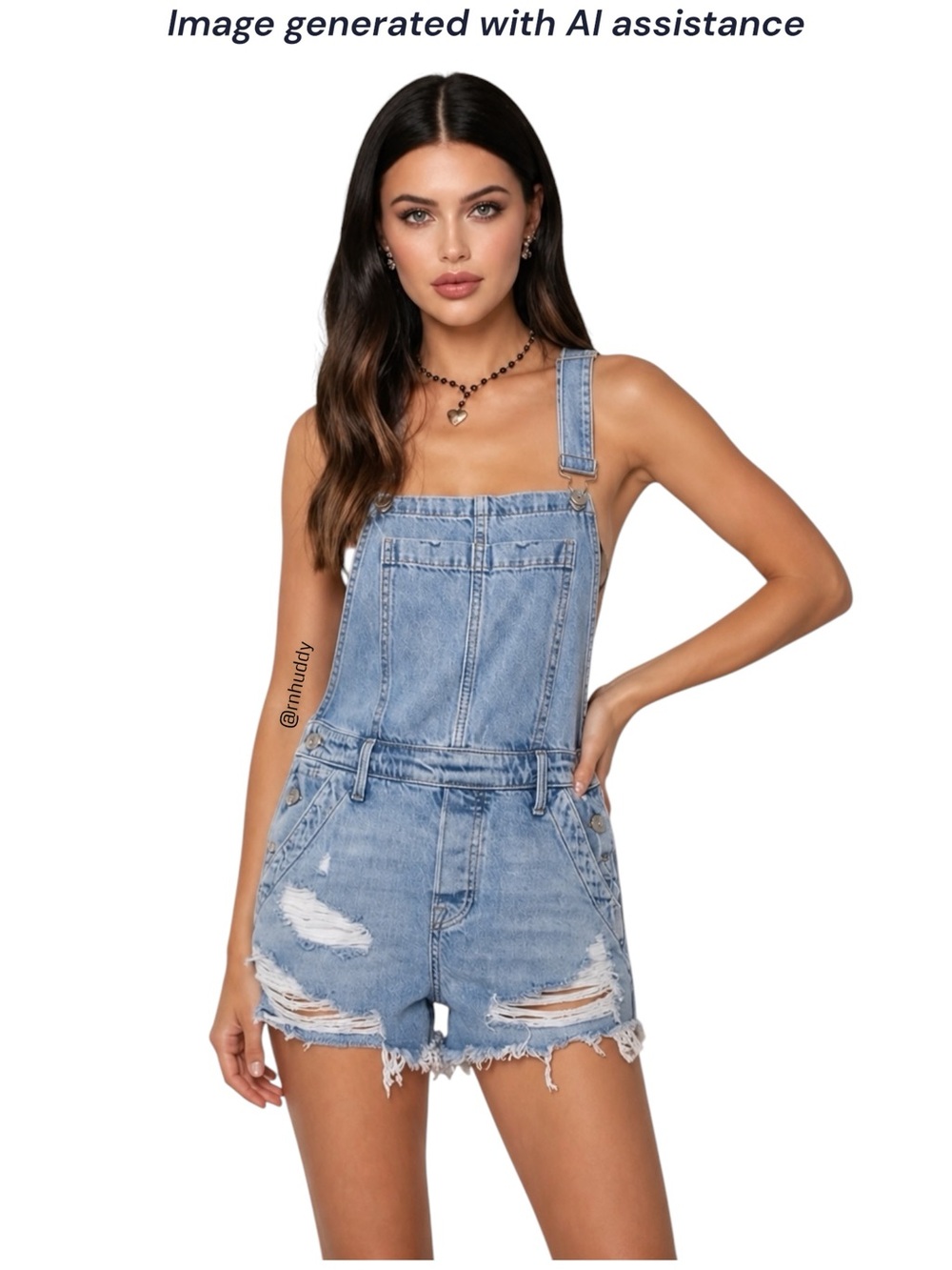 GRLFRND XS Frankie Denim shorts Overalls in live forever